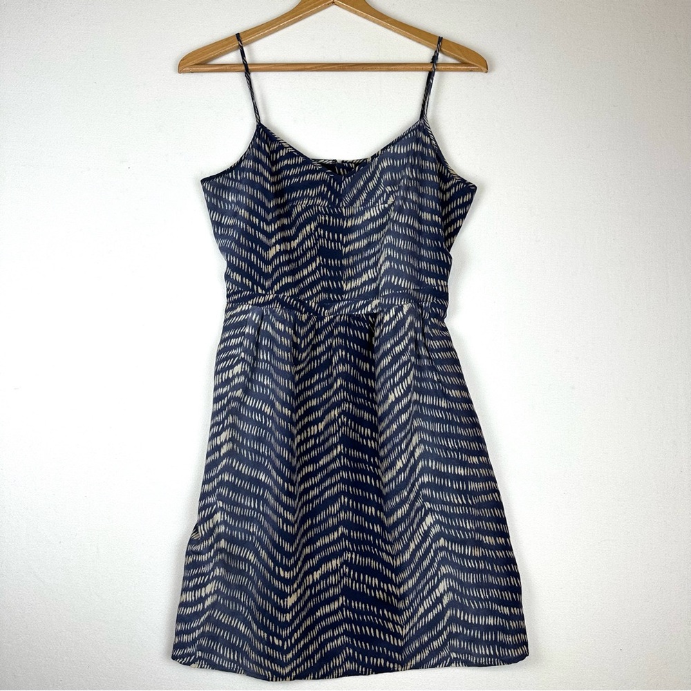 Elegant Navy and White Mini Dress